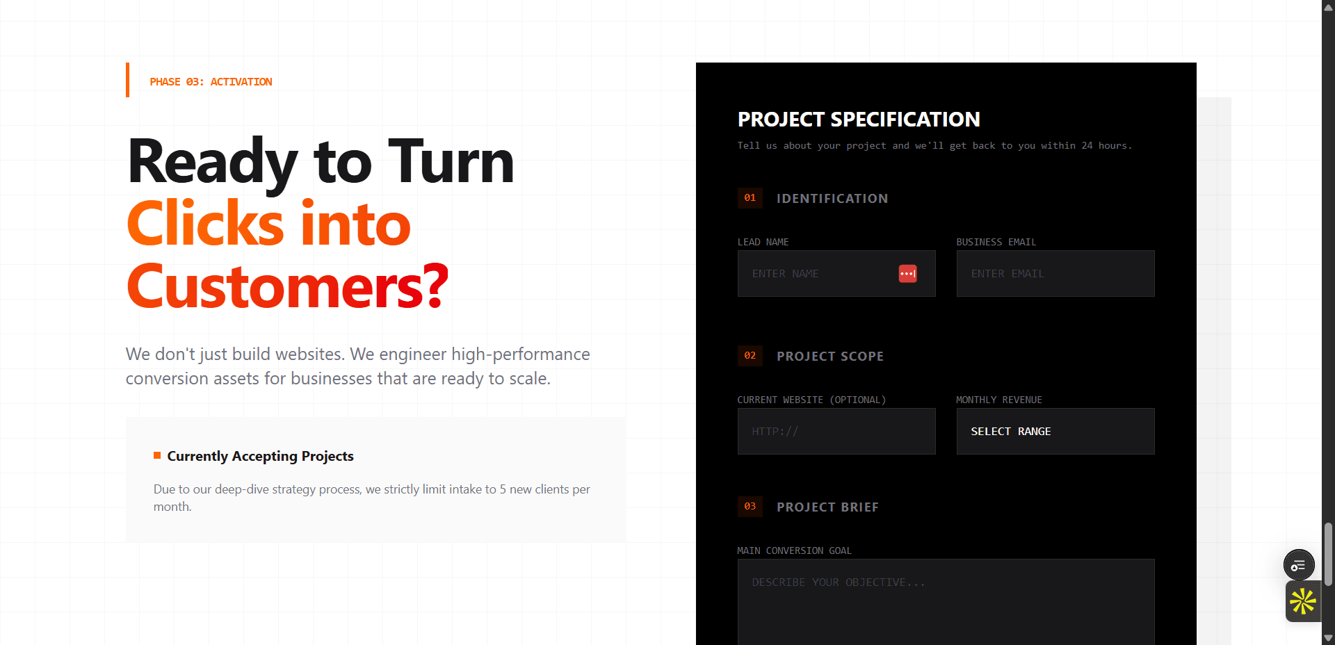 LP Landing screenshot